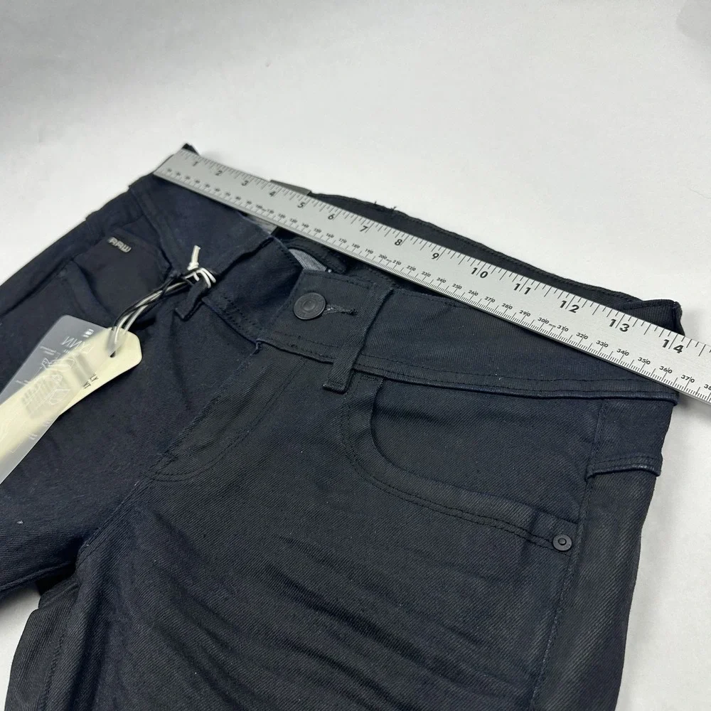 G-Star Raw Lynn Mid Skinny Jeans Womens 29x34 Black 3D Dark Aged Stretch Denim